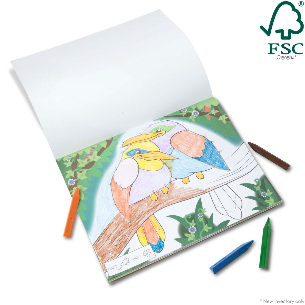 ABC 123 Dot-to-Dot Coloring Pad – Wild Animals