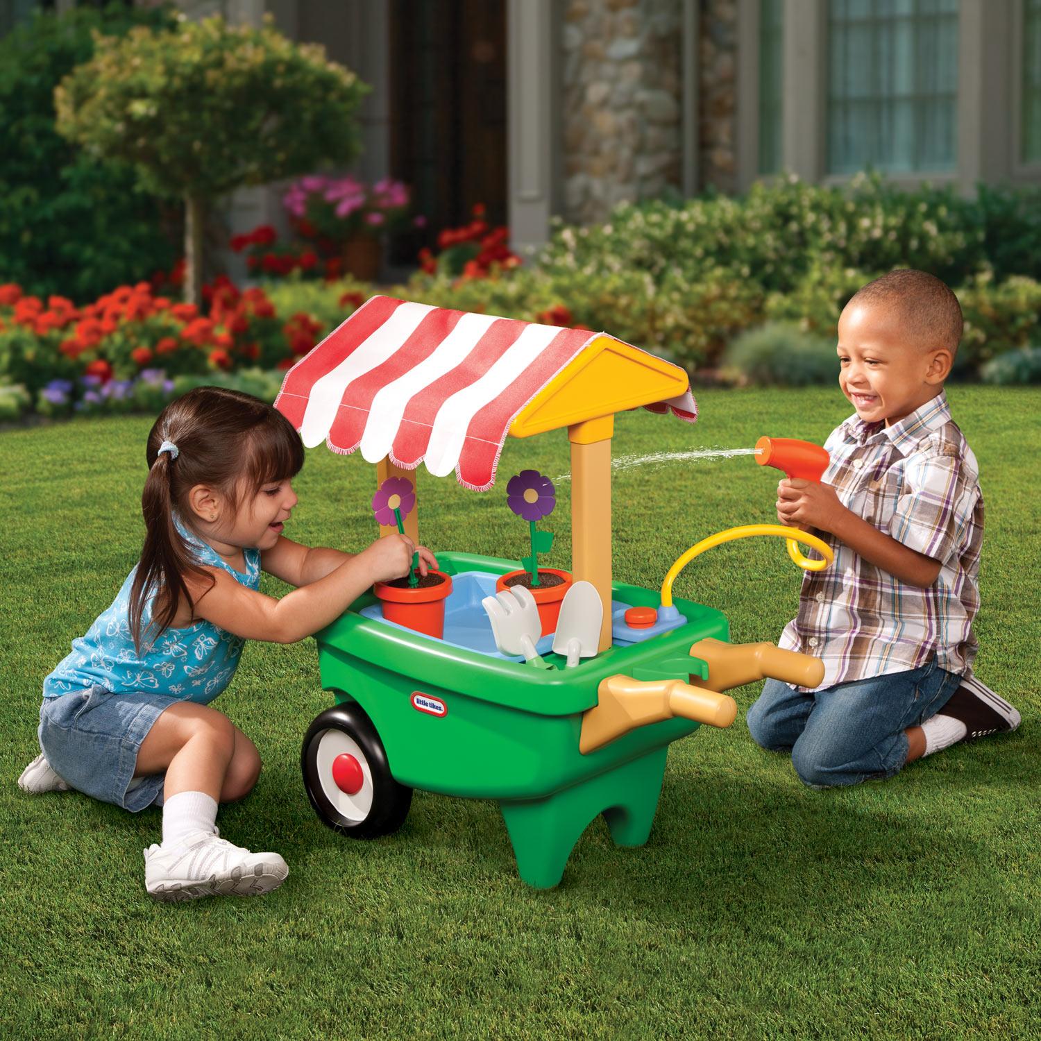 2-in-1 Garden Cart & Wheelbarrow – Gardening Playset