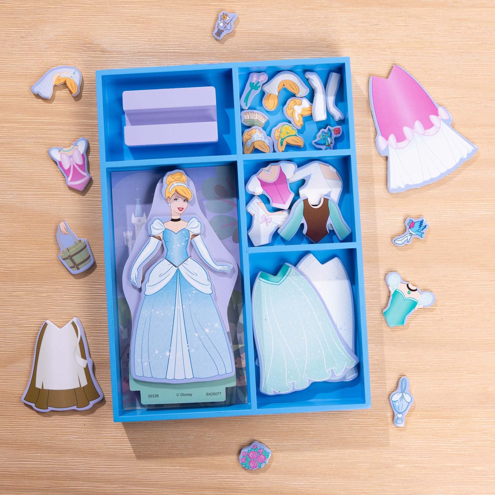 Disney Princess Cinderella Wooden Magnetic Dress-Up