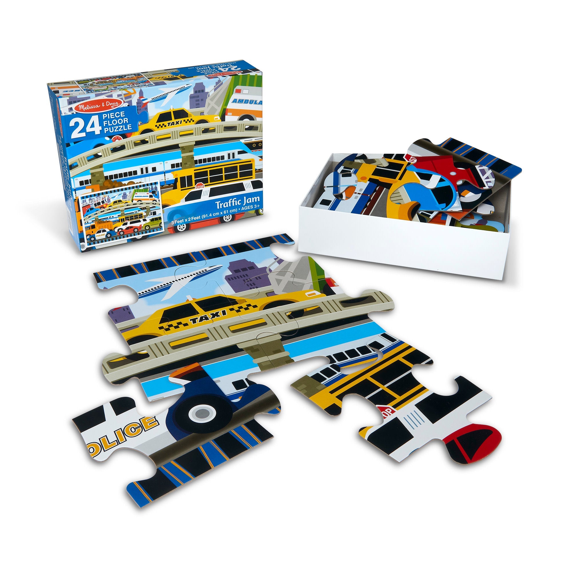 Traffic Jam Floor Puzzle - 24 Pieces