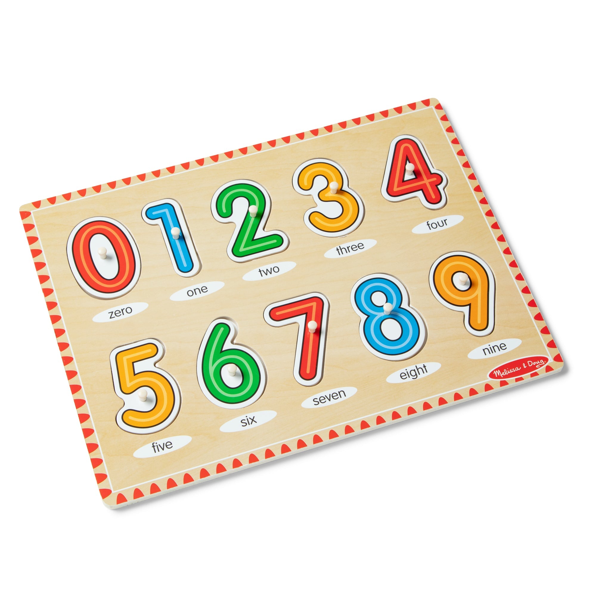 Lift & See Numbers Peg Puzzle - 10 Pieces